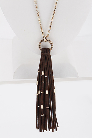 Fabric Tassel Long Necklace 6ACF7